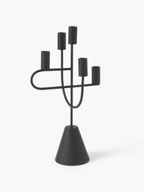 Candelabro in metallo Reem, Metallo rivestito, Nero, Larg. 22 x Alt. 41 cm