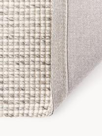Handgeweven laagpolig wollen vloerkleed Rumi, Onderzijde: 100% polyester Bij wollen, Beigetinten, B 80 x L 150 cm (maat XS)