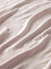 Omkeerbare mousseline kussenhoes Jasmina met bloemenpatroon in roze, Weeftechniek: mousseline Draaddichtheid, Roze, B 60 x L 70 cm