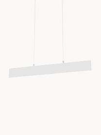 Grote LED hanglamp Step, Lampenkap: gecoat metaal, Decoratie: gecoat metaal, Wit, zilverkleurig, B 91 x H 20 cm