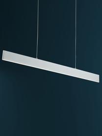 Grote LED hanglamp Step, Lampenkap: gecoat metaal, Decoratie: gecoat metaal, Wit, zilverkleurig, B 91 x H 20 cm