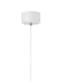 Lámpara de techo Klint, Estructura: metal recubierto, Anclaje: metal recubierto, Cable: cubierto en tela, Blanco, plateado, Ø 57 x Al 46 cm