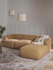 Modulares Bouclé-Ecksofa Sofia (3-Sitzer), Bezug: Bouclé (100 % Polyester) , Gestell: Fichtenholz, Spanplatte, , Füße: Kunststoff Dieses Produkt, Bouclé Beige, B 277 x T 185 cm, Eckteil rechts