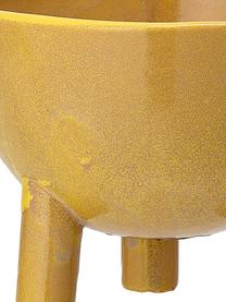 Mała ręcznie wykonana osłonka na doniczkę z kamionki Aaren, Kamionka, Żółty, Ø 15 x W 12 cm