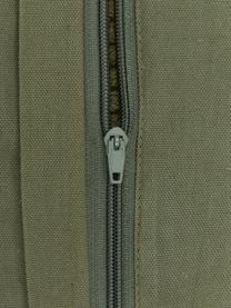 Federa arredo boho con motivo a zigzag trapuntato Akesha, 100% cotone, Verde, Larg. 45 x Lung. 45 cm