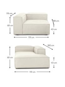 Narożna sofa modułowa Lennon, Tapicerka: poliester Dzięki tkaninie, Stelaż: lite drewno sosnowe z cer, Nogi: tworzywo sztuczne Materia, Tkanina w odcieniu złamanej bieli, S 238 x G 180 cm, prawostronna