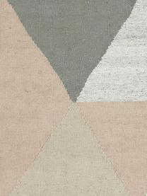 Tappeto in viscosa tessuto a mano con motivo astratto Snefrid, 80% viscosa, 20% lana, Verde, grigio, beige, Larg. 200 x Lung. 300 cm (taglia L)