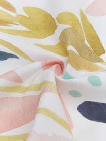 Kissenhülle Agia mit Aquarell Print, 100% Polyester, Weiß, Dunkelblau, Hellblau, Rosa, Senfgelb, 40 x 40 cm