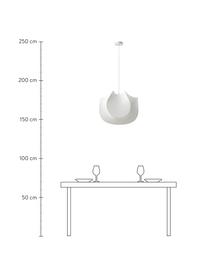 Lámpara de techo Pearl, Pantalla: plástico con aspecto de s, Anclaje: metal con pintura en polv, Cable: cubierto en tela, Blanco mate, An 50 x Al 45 cm