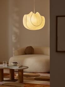 Parel hanglamp in zijdelook, Lampvoet: metaal, Lampenkap: glas, Roodbruin, B 50 x H 45 cm