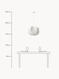 Parel hanglamp in zijdelook, Lampvoet: metaal, Lampenkap: glas, Roodbruin, B 50 x H 45 cm