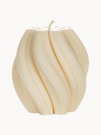 Ručne vyrobená dizajnová sviečka Florence, V 9 cm, Vosk, Krémovobiela, Ø 8 x V 9 cm