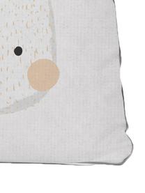 Federa con coniglietto Rabbit, Poliestere, Bianco, beige, grigio, nero, Larg. 45 x Lung. 45 cm