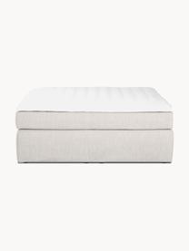 Cama continental Enya, Patas: plástico Este producto es, Tejido greige, An 180 x L 200 cm, dureza H3