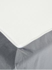 Premium fluwelen boxspring bed Phoebe, Matras: 7-zones-pocketveringkern , Poten: massief gelakt beukenhout, Donkergrijs, 140 x 200 cm