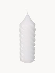 Grand pilier Spiral, Cire, Blanc, Ø 7 x haut. 20 cm