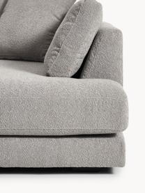 Sofa narożna Bouclé Tribeca, Tapicerka: Bouclé (93% poliester, 6%, Stelaż: drewno bukowe, drewno sos, Nogi: drewno sosnowe Ten produk, Szary Bouclé, S 274 x G 192 cm, prawostronna