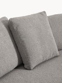 Sofa narożna Bouclé Tribeca, Tapicerka: Bouclé (93% poliester, 6%, Stelaż: drewno bukowe, drewno sos, Nogi: drewno sosnowe Ten produk, Szary Bouclé, S 274 x G 192 cm, prawostronna