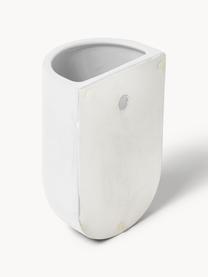 Portavaso da parete Cut, larg. 10 cm, Ceramica, Bianco latte opaco, Larg. 10 x Alt. 15 cm