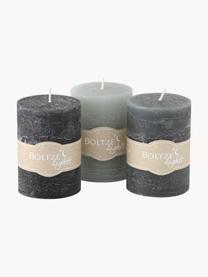 Set de velas Trent, 3 uds., Gris, Ø 7 x Al 10 cm