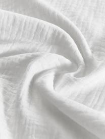 Funda de almohada muselina de algodón Odile, Blanco, 45 x 110 cm