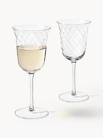 Copas de vino sopladas artesanalmente Swirl, 4 uds., Vidrio, Transparente, Ø 9 x Al 23 cm, 360 ml