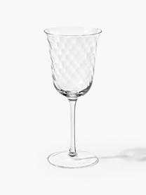 Copas de vino sopladas artesanalmente Swirl, 4 uds., Vidrio, Transparente, Ø 9 x Al 23 cm, 360 ml