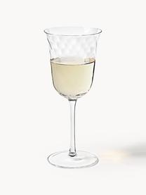 Copas de vino sopladas artesanalmente Swirl, 4 uds., Vidrio, Transparente, Ø 9 x Al 23 cm, 360 ml