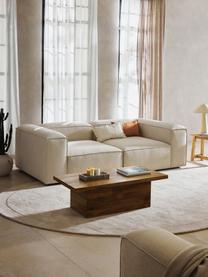 Modulares Sofa Lennon (3-Sitzer) aus Leinen-Mix, Bezug: 50 % Viskose, 25 % Leinen, Gestell: Fichtenholz, Sperrholz, m, Leinen-Mix Beige, B 238 x T 119 cm