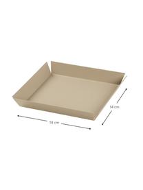 Klein decoratief dienblad Erika in beige, Gecoat metaal, Beige, B 14 x D 14 cm