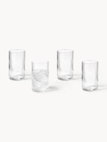 Szklanka do koktajli ze szkła dmuchanego Ripple, 4 szt., Szkło dmuchane, Transparentny, błyszczący, Ø 5 x W 9 cm, 140 ml