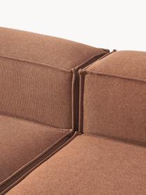 Modulares Sofa Lennon (3-Sitzer), Bezug: 100 % Polyester Der strap, Gestell: Massives Kiefernholz, Spe, Füße: Kunststoff Dieses Produkt, Webstoff Nougat, B 238 x T 119 cm