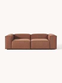 Modulares Sofa Lennon (3-Sitzer), Bezug: 100 % Polyester Der strap, Gestell: Massives Kiefernholz, Spe, Webstoff Nougat, B 238 x T 119 cm