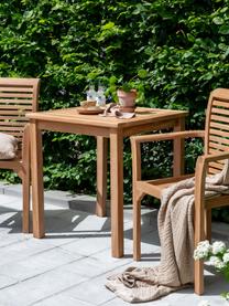 Table de jardin carré en bois de teck Kenya, Bois de teck, finition naturelle, Bois de teck, larg. 70 x prof. 70 cm