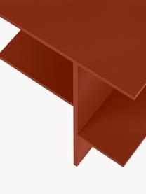 Table de chevet Atik, MDF, mélamine, Rouge rouille, larg. 36 x haut. 57 cm
