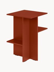 Table de chevet Atik, MDF, mélamine, Rouge rouille, larg. 36 x haut. 57 cm