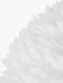 Pendelleuchte Eos aus Federn, Lampenschirm: Gänsefedern, RDS-zertifiz, Baldachin: Kunststoff, Weiss, Ø 45 x H 30 cm