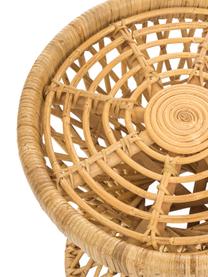 Stolik pomocniczy z rattanu boho Marvel, Naturalny rattan, Brązowy, Ø 40 x W 47 cm