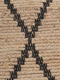 Handgefertigte Jute-Fussmatte Atta, 100 % Jute
 
 Da die Haptik von Jute-Teppichen rau ist, sind sie für den direkten Hautkontakt weniger geeignet., Braun, Schwarz, B 50 x L 80 cm