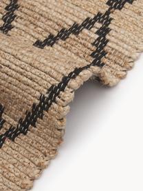 Handgefertigte Jute-Fussmatte Atta, 100 % Jute
 
 Da die Haptik von Jute-Teppichen rau ist, sind sie für den direkten Hautkontakt weniger geeignet., Braun, Schwarz, B 50 x L 80 cm