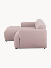 Ecksofa Melva (3-Sitzer), Bezug: 100% Polyester Der hochwe, Gestell: Massives Kiefernholz, Spa, Webstoff Hellrosa, B 239 x T 143 cm, Eckteil links