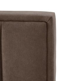 Boxspringbett Livia mit Stauraum, Matratze: 5-Zonen-Taschenfederkern, Webstoff Dunkelbraun, B 140 x L 200 cm, Härtegrad H2