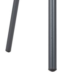 Sedia con braccioli in plastica con gambe in metallo Claire, Seduta: materiale sintetico, Gambe: metallo verniciato a polv, Grigio scuro, Larg. 60 x Alt. 54 cm