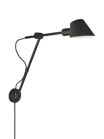 Veľká nástenná lampa so zástrčkou Stay, Čierna, Š 15 x V 55 cm