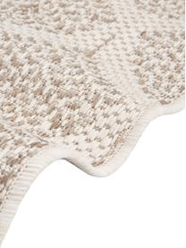 In- & outdoor vloerkleed met patroon Stan in beige/wit, 100% polypropyleen, Lichtbruin, lichtbeige, B 80 x L 150 cm (maat XS)
