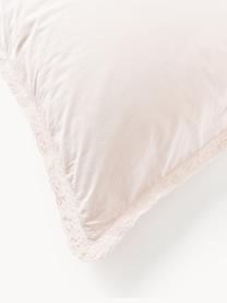 Poszewka na poduszkę z bawełny z falbanką Adoria, Jasny różowy, S 40 x D 80 cm