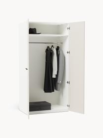 Modularer Drehtürenschrank Charlotte, 100 cm Breite, mehrere Varianten, Korpus: Spanplatte, melaminbeschi, Griffe: Messing Dieses Produkt wi, Beige, Basic Interior, B 100 x H 200 cm