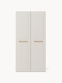 Modularer Drehtürenschrank Charlotte, 100 cm Breite, mehrere Varianten, Korpus: Spanplatte, melaminbeschi, Griffe: Messing Dieses Produkt wi, Beige, Basic Interior, B 100 x H 200 cm