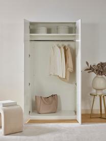 Modularer Drehtürenschrank Charlotte, 100 cm Breite, mehrere Varianten, Korpus: Spanplatte, melaminbeschi, Griffe: Messing Dieses Produkt wi, Beige, Basic Interior, B 100 x H 200 cm