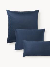 Povlak na polštář z bavlněného saténu Comfort, Tmavě modrá, Š 40 cm, D 80 cm
